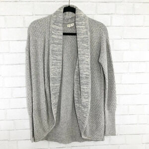 Akini Gray Cardigan Sweater w/ Thumbholes, Medium